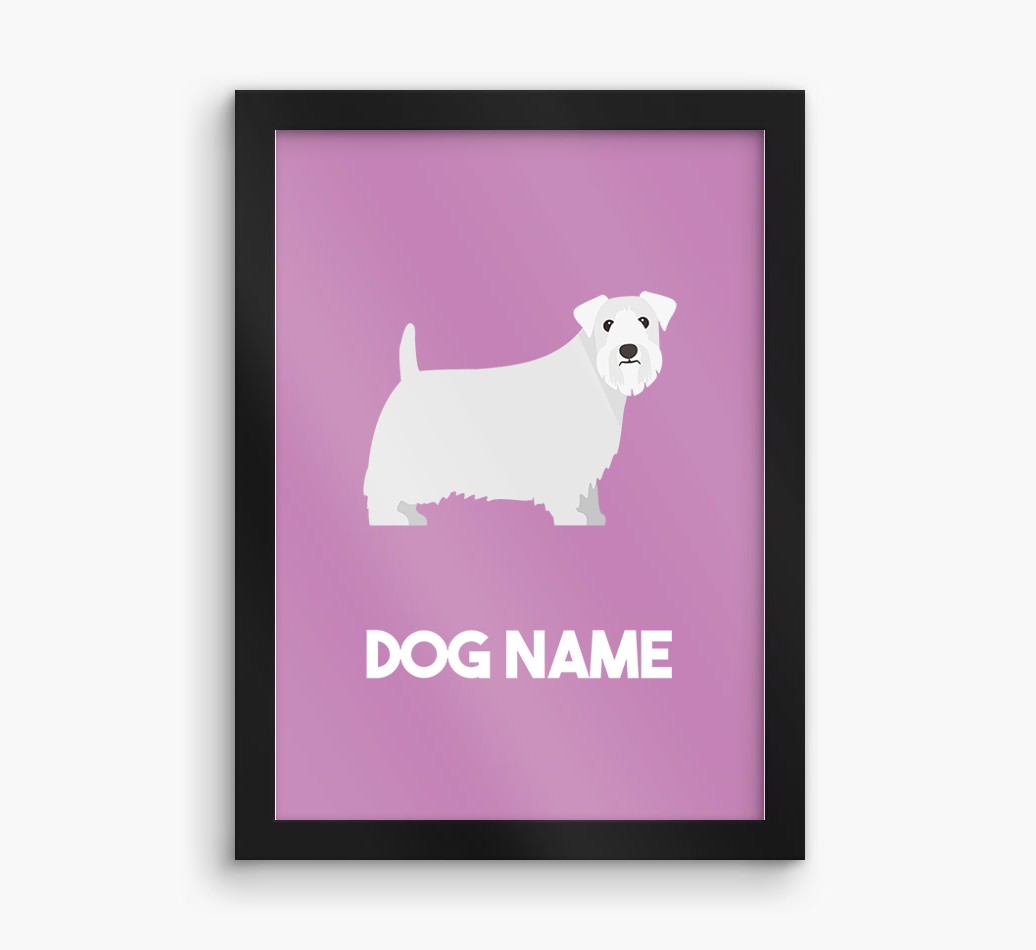 Dog Name & Profile: Personalised {breedFullName} Framed Print