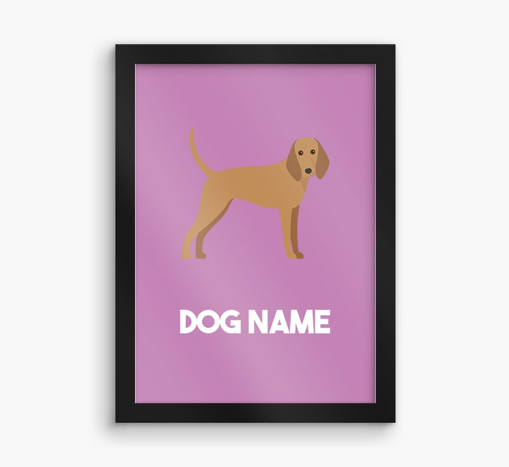 Dog Name & Profile: Personalised {breedFullName} Framed Print