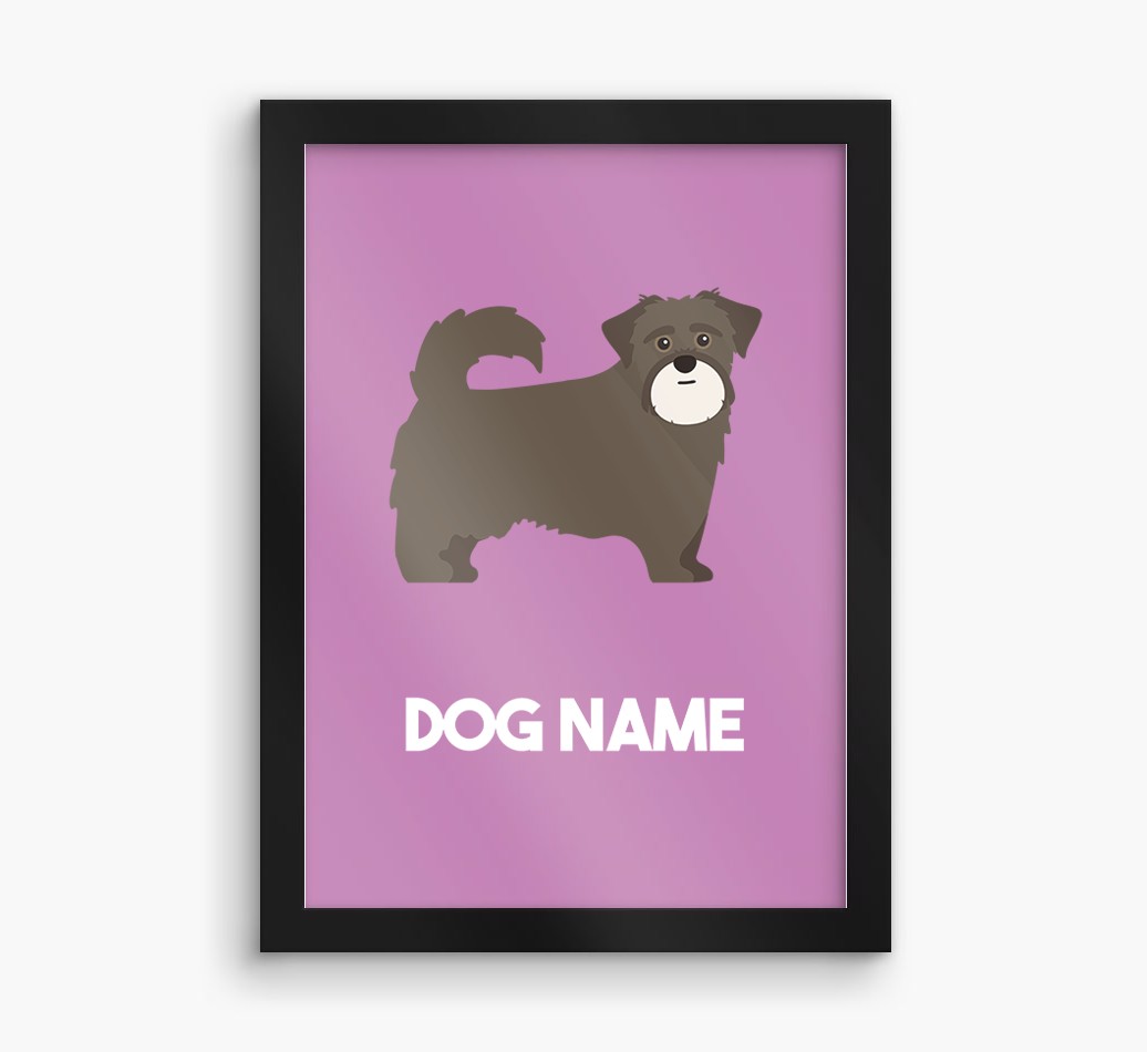 Dog Name & Profile: Personalized {breedFullName} Framed Print