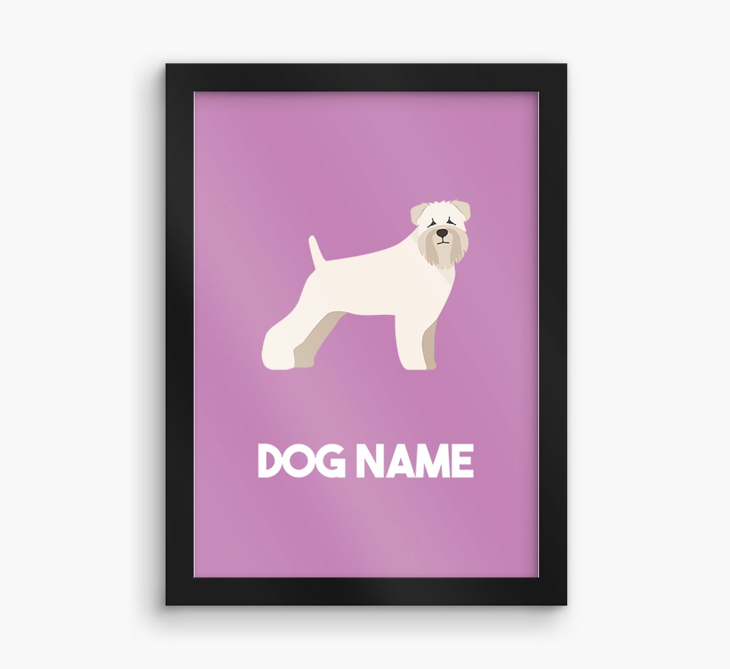 Dog Name & Profile: Personalised {breedFullName} Framed Print