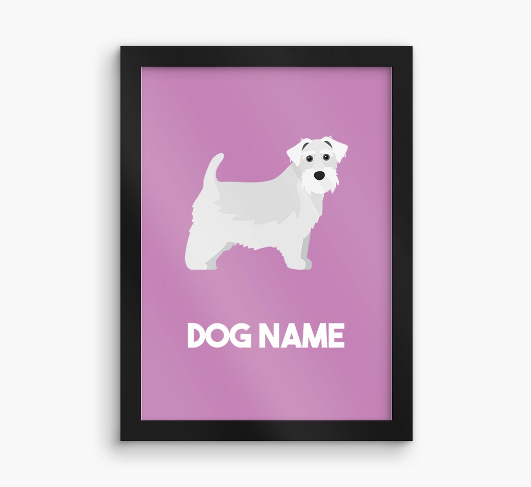 Dog Name & Profile: Personalised {breedFullName} Framed Print