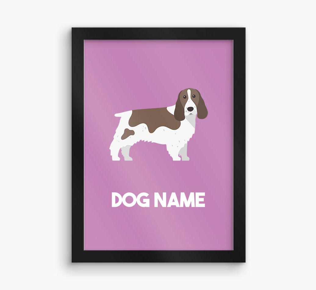 Dog Name & Profile: Personalized {breedFullName} Framed Print