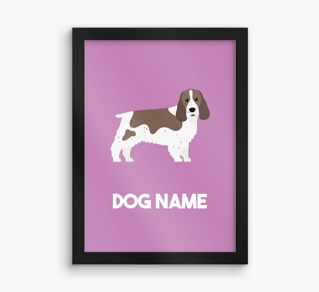 Dog Name & Profile: Personalized {breedFullName} Framed Print