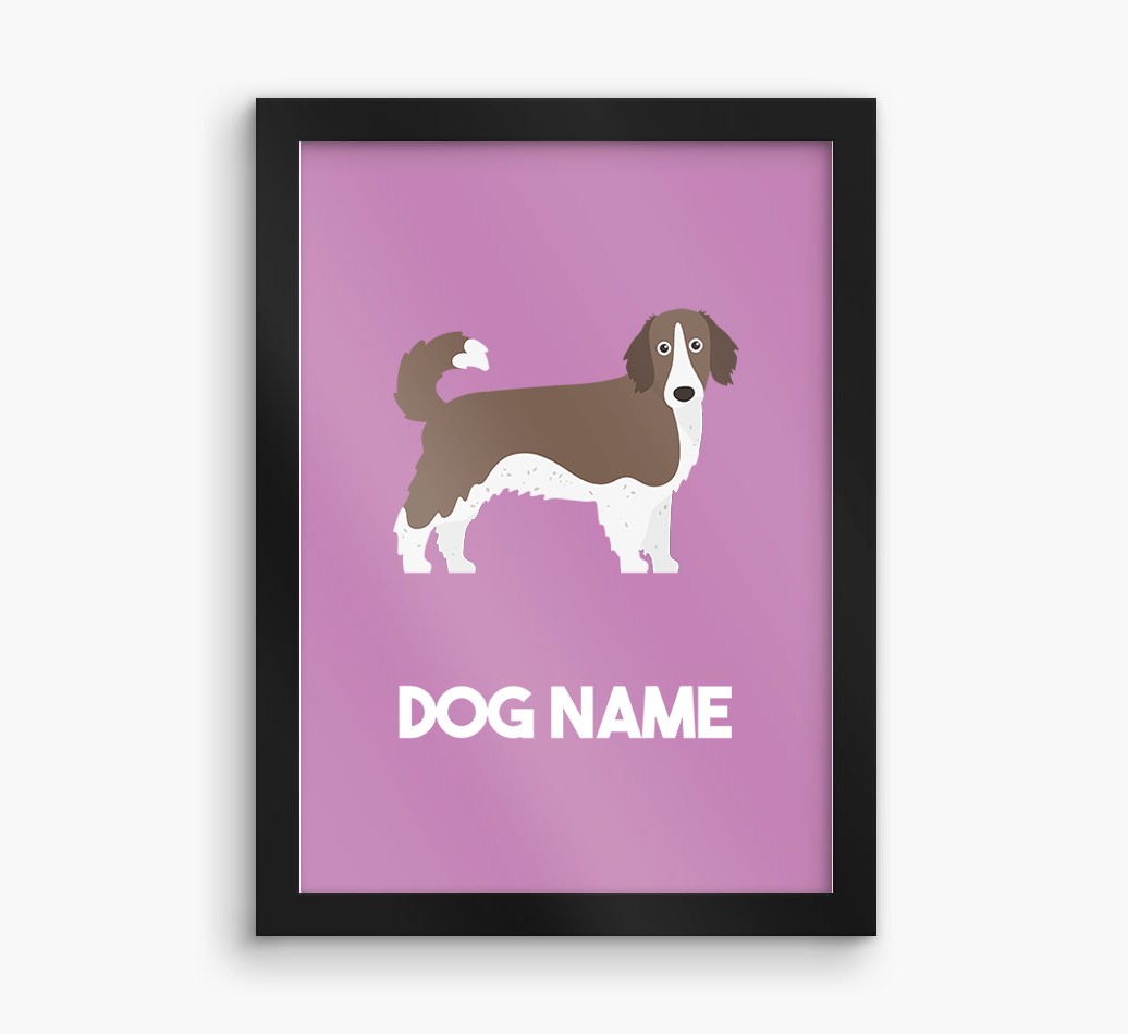 Dog Name & Profile: Personalised {breedFullName} Framed Print