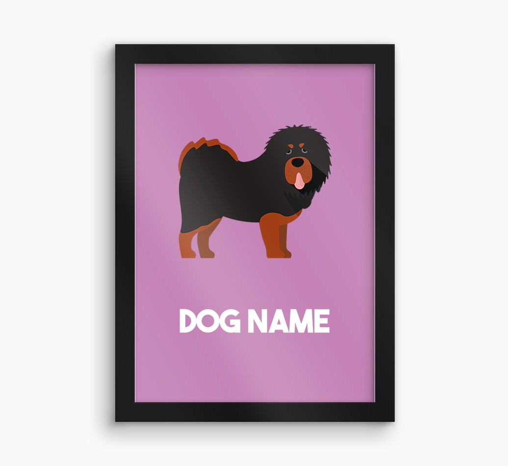 Dog Name & Profile: Personalized {breedFullName} Framed Print