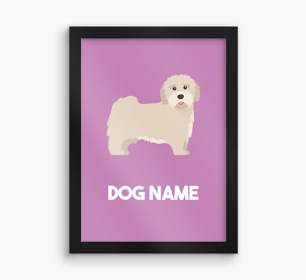 Dog Name & Profile: Personalised {breedFullName} Framed Print