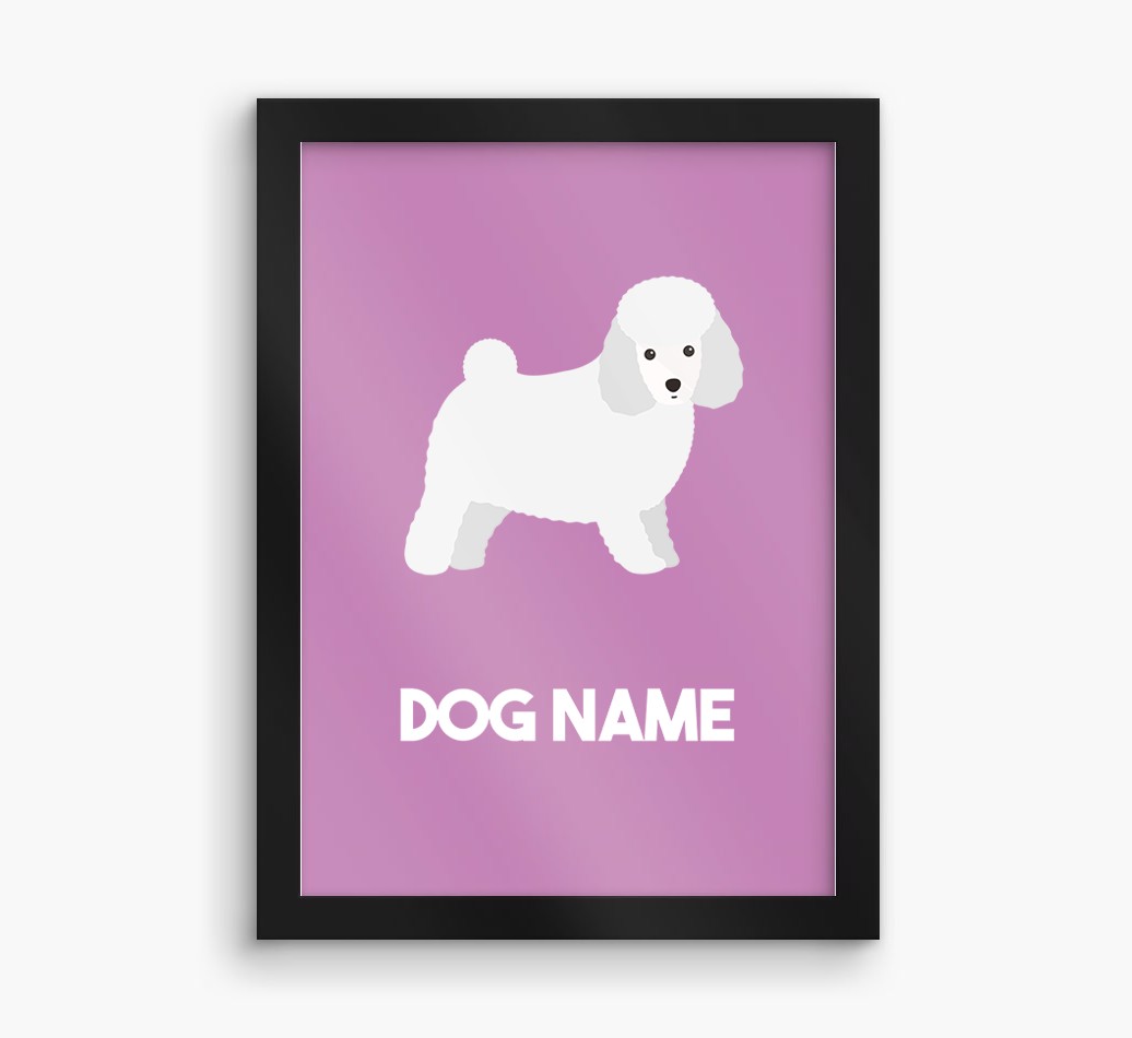 Dog Name & Profile: Personalised {breedFullName} Framed Print