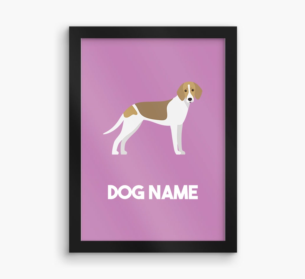 Dog Name & Profile: Personalised {breedFullName} Framed Print