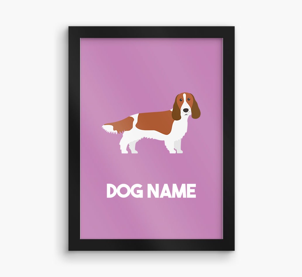 Dog Name & Profile: Personalised {breedFullName} Framed Print