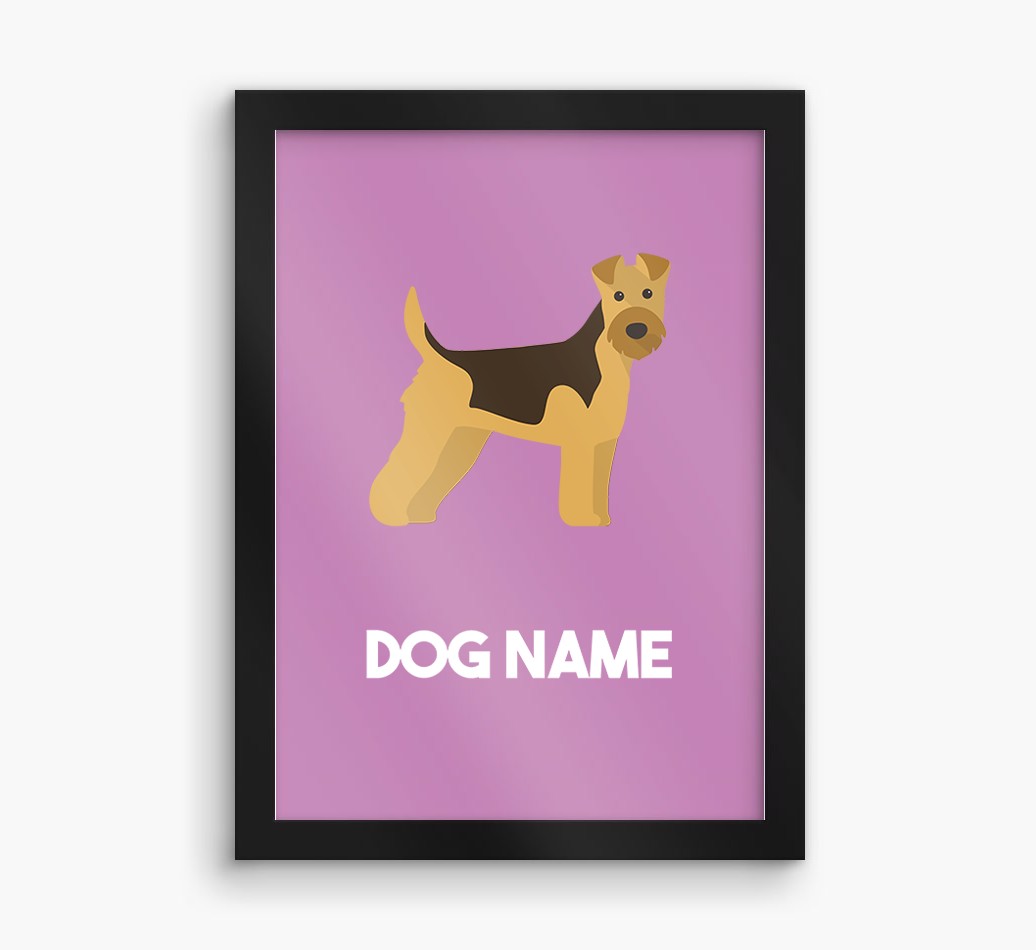 Dog Name & Profile: Personalised {breedFullName} Framed Print
