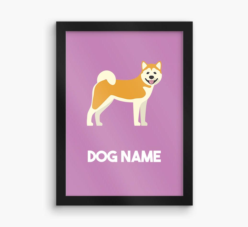 Dog Name & Profile: Personalized {breedFullName} Framed Print
