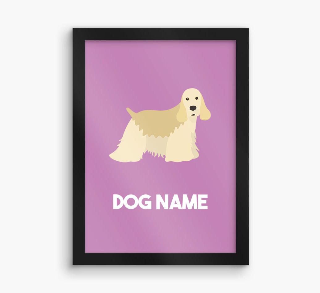 Dog Name & Profile: Personalized {breedFullName} Framed Print
