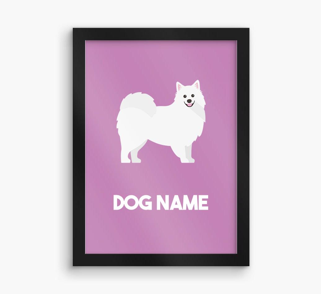 Dog Name & Profile: Personalized {breedFullName} Framed Print