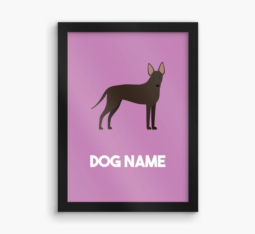 Dog Name & Profile: Personalized {breedFullName} Framed Print