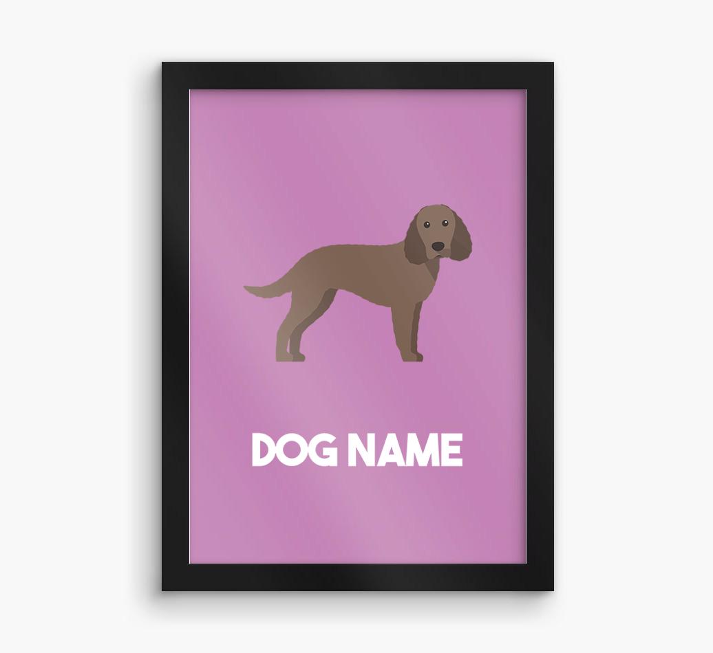 Dog Name & Profile: Personalized {breedFullName} Framed Print