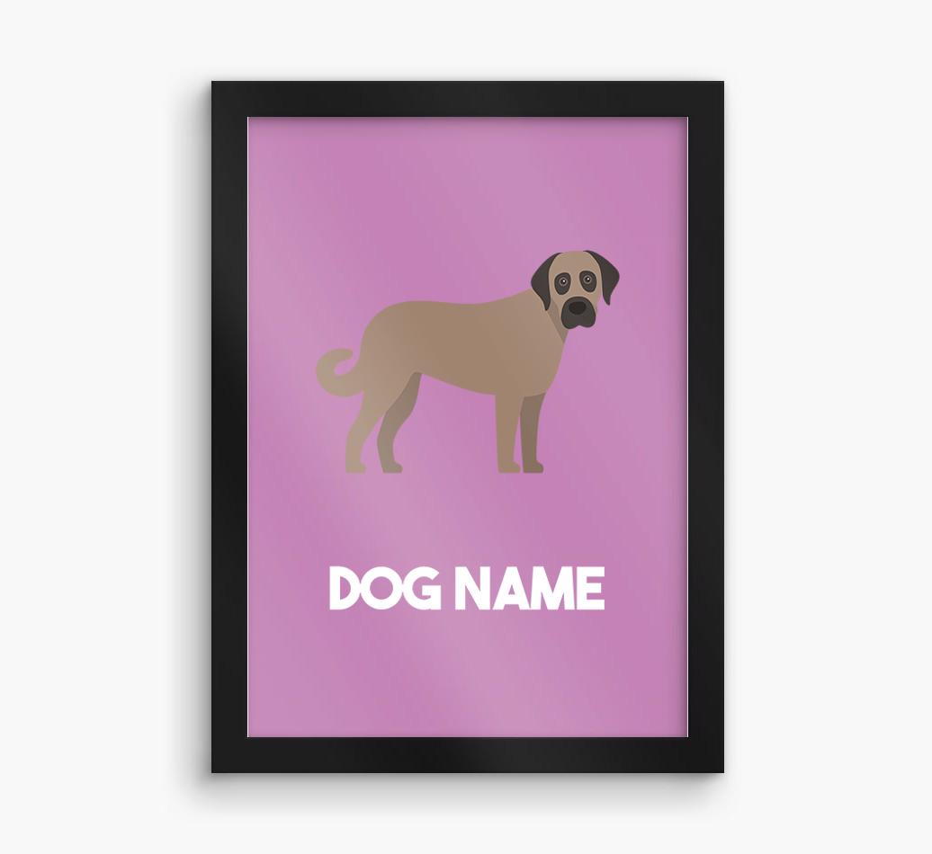 Dog Name & Profile: Personalized {breedFullName} Framed Print