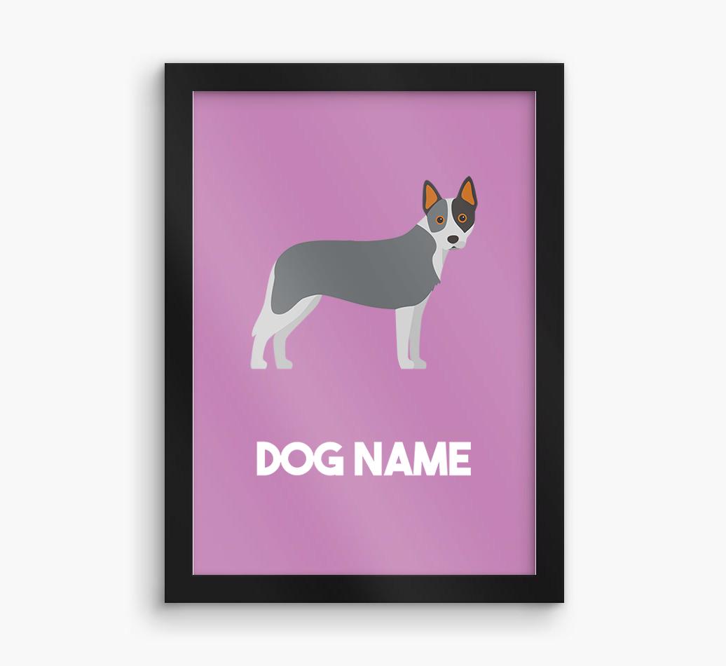 Dog Name & Profile: Personalized {breedFullName} Framed Print