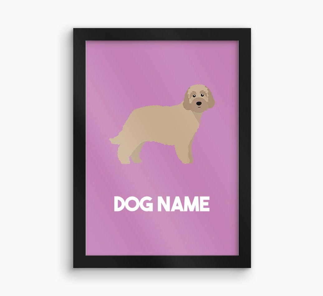 Dog Name & Profile: Personalized {breedFullName} Framed Print
