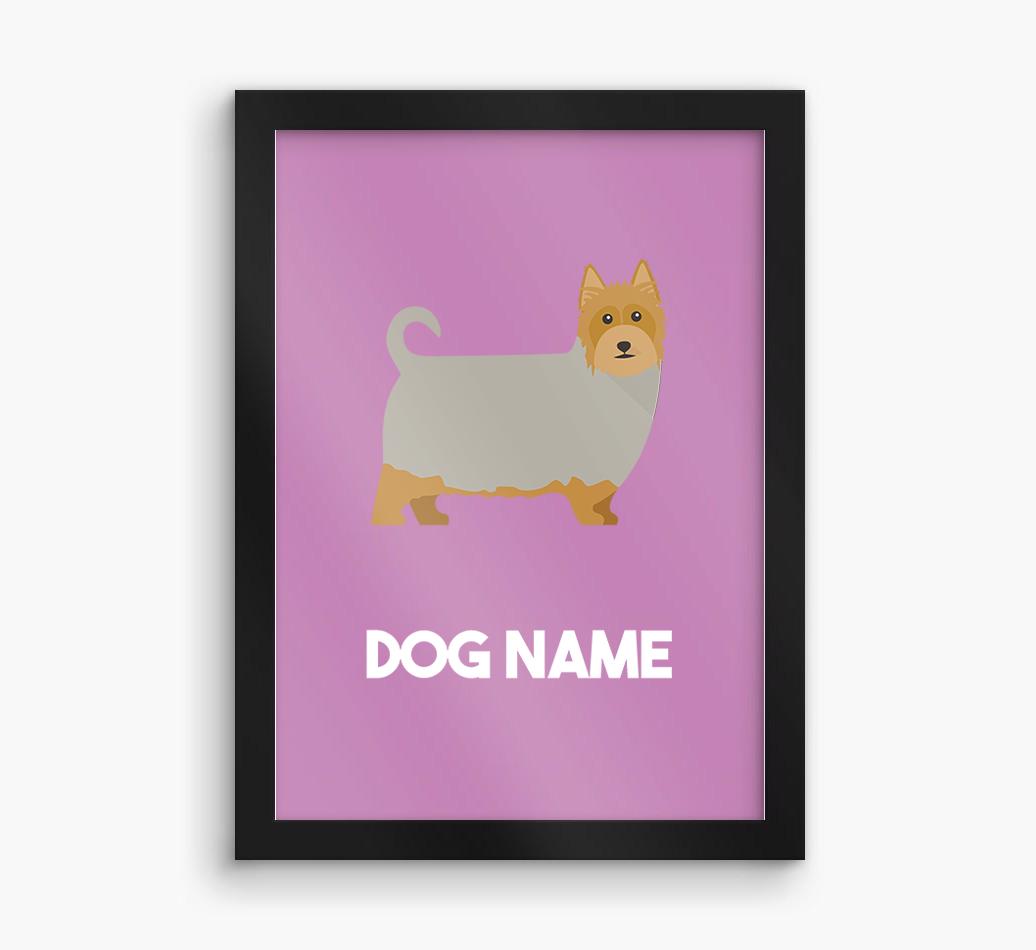 Dog Name & Profile: Personalized {breedFullName} Framed Print