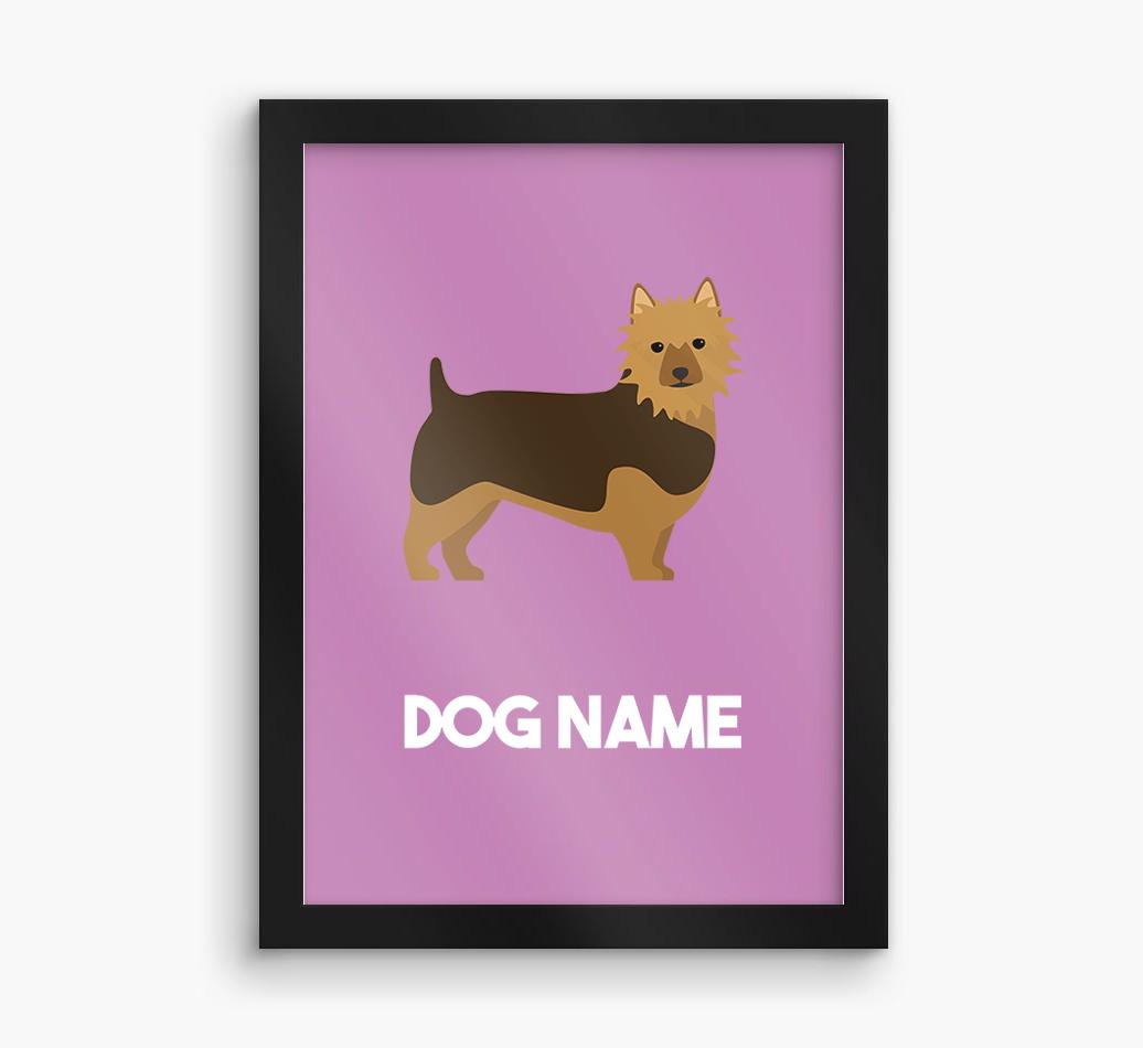 Dog Name & Profile: Personalized {breedFullName} Framed Print