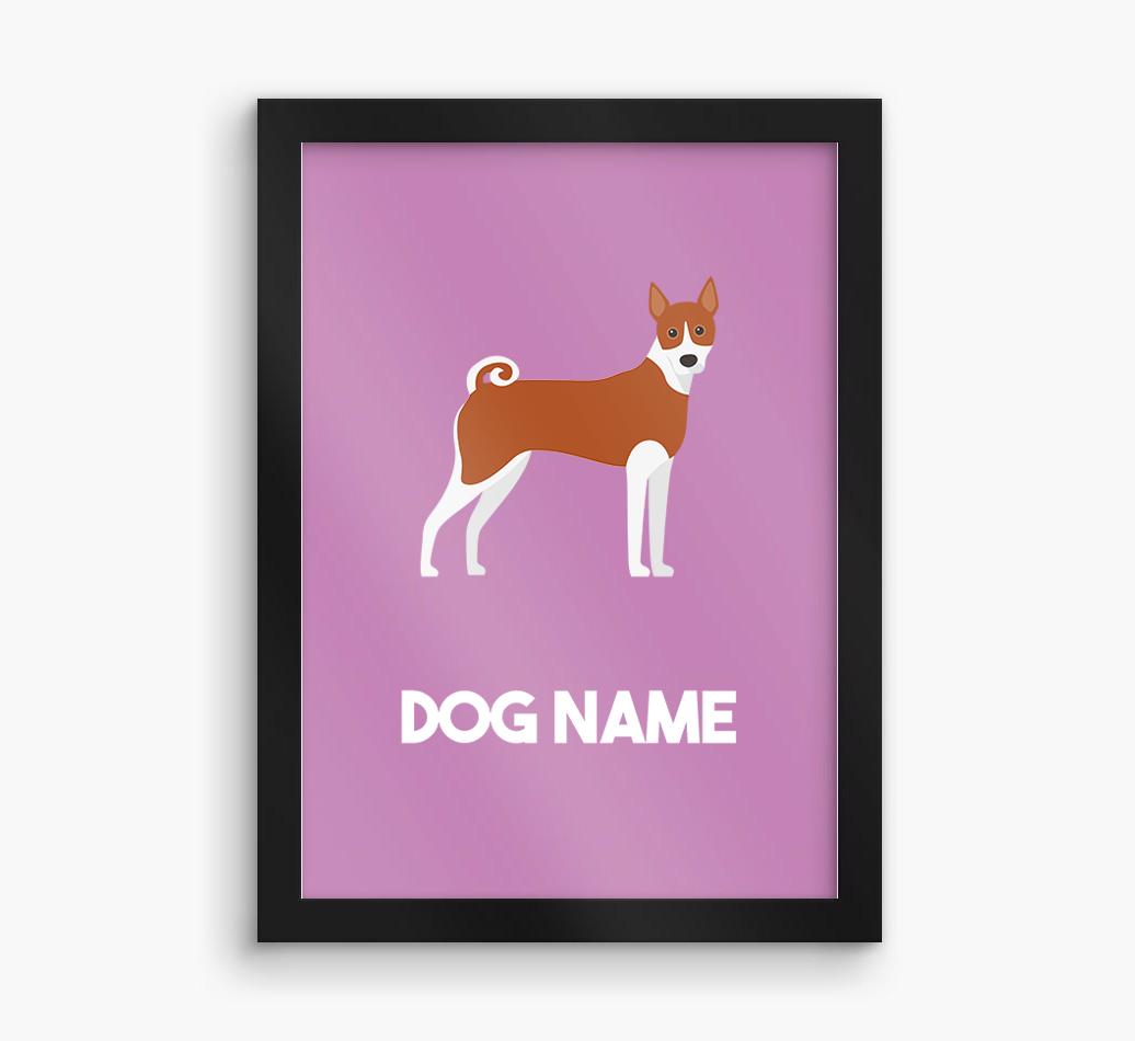 Dog Name & Profile: Personalized {breedFullName} Framed Print