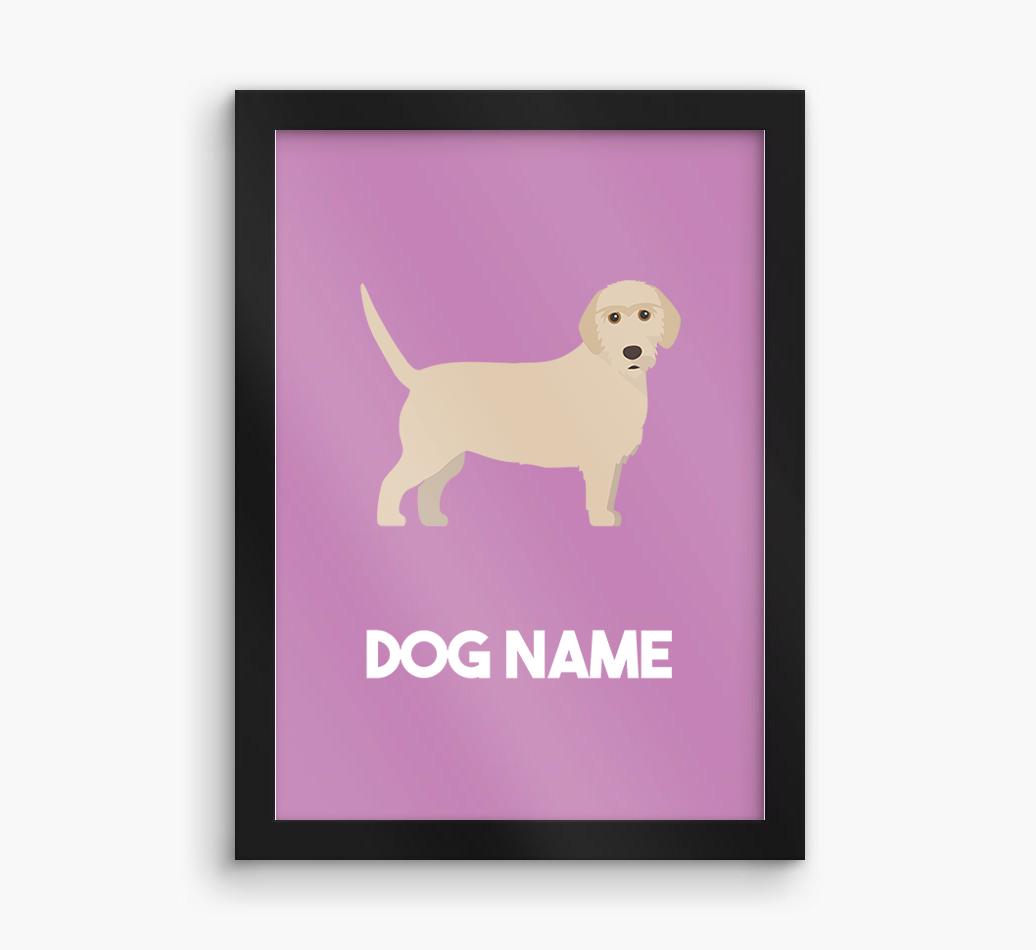 Dog Name & Profile: Personalized {breedFullName} Framed Print