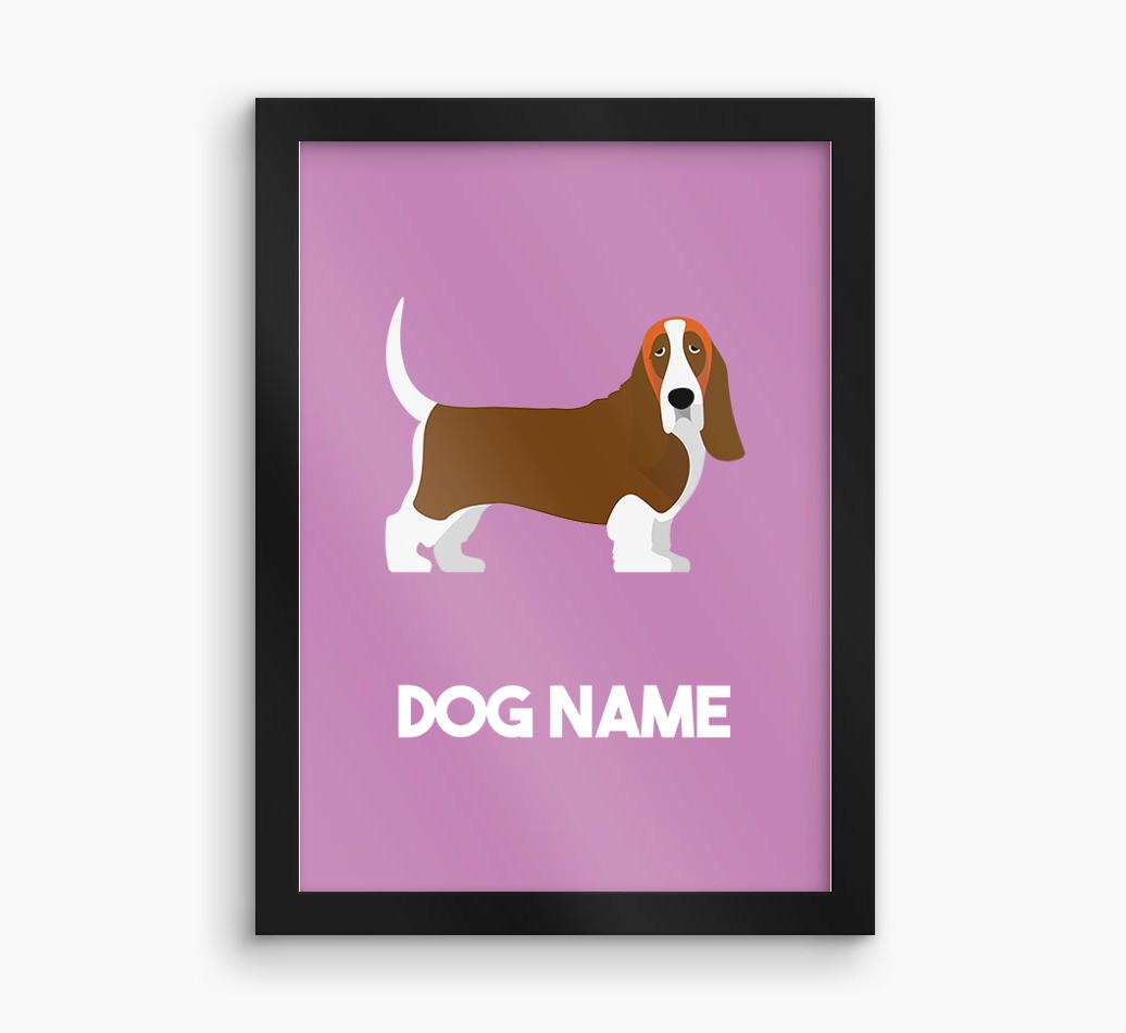 Dog Name & Profile: Personalized {breedFullName} Framed Print