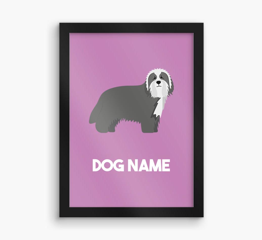 Dog Name & Profile: Personalized {breedFullName} Framed Print