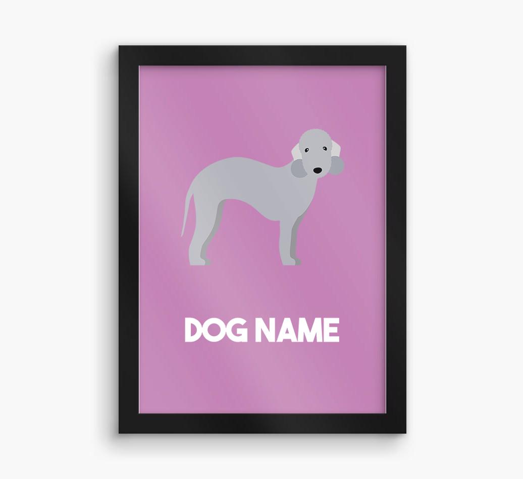 Dog Name & Profile: Personalized {breedFullName} Framed Print
