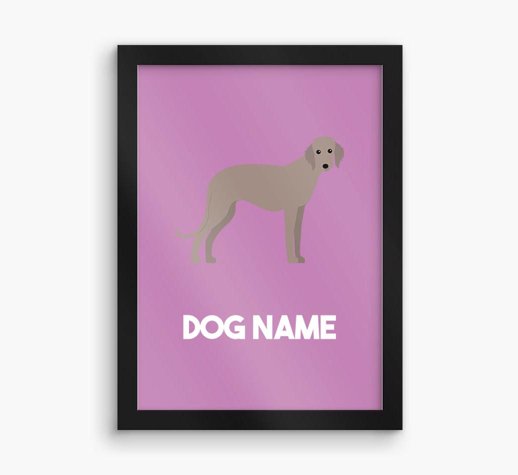 Dog Name & Profile: Personalized {breedFullName} Framed Print