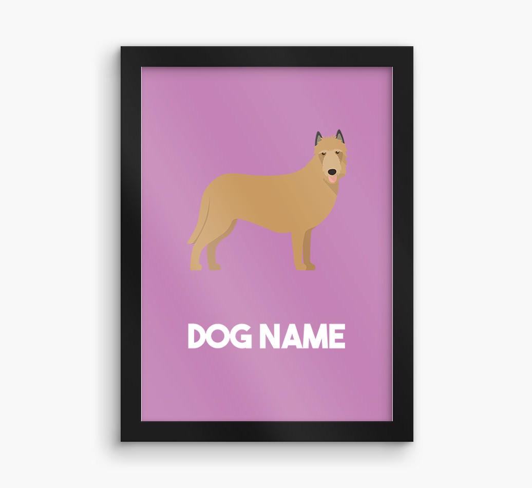 Dog Name & Profile: Personalized {breedFullName} Framed Print
