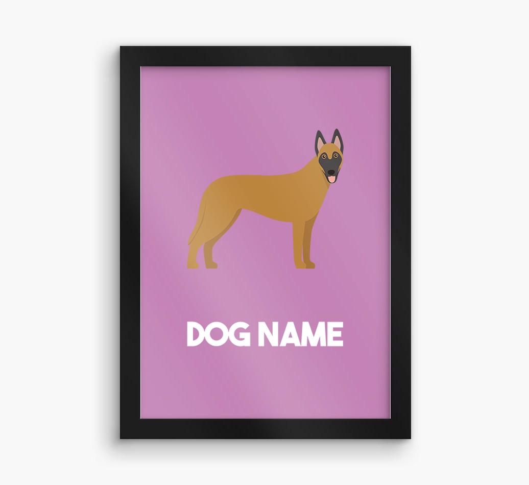 Dog Name & Profile: Personalized {breedFullName} Framed Print