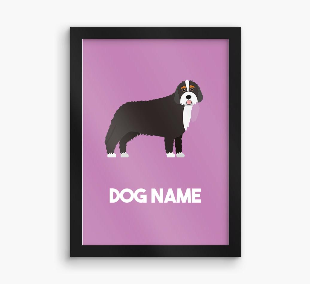 Dog Name & Profile: Personalized {breedFullName} Framed Print