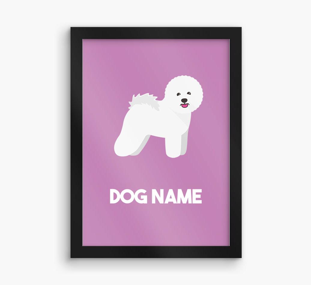 Dog Name & Profile: Personalized {breedFullName} Framed Print
