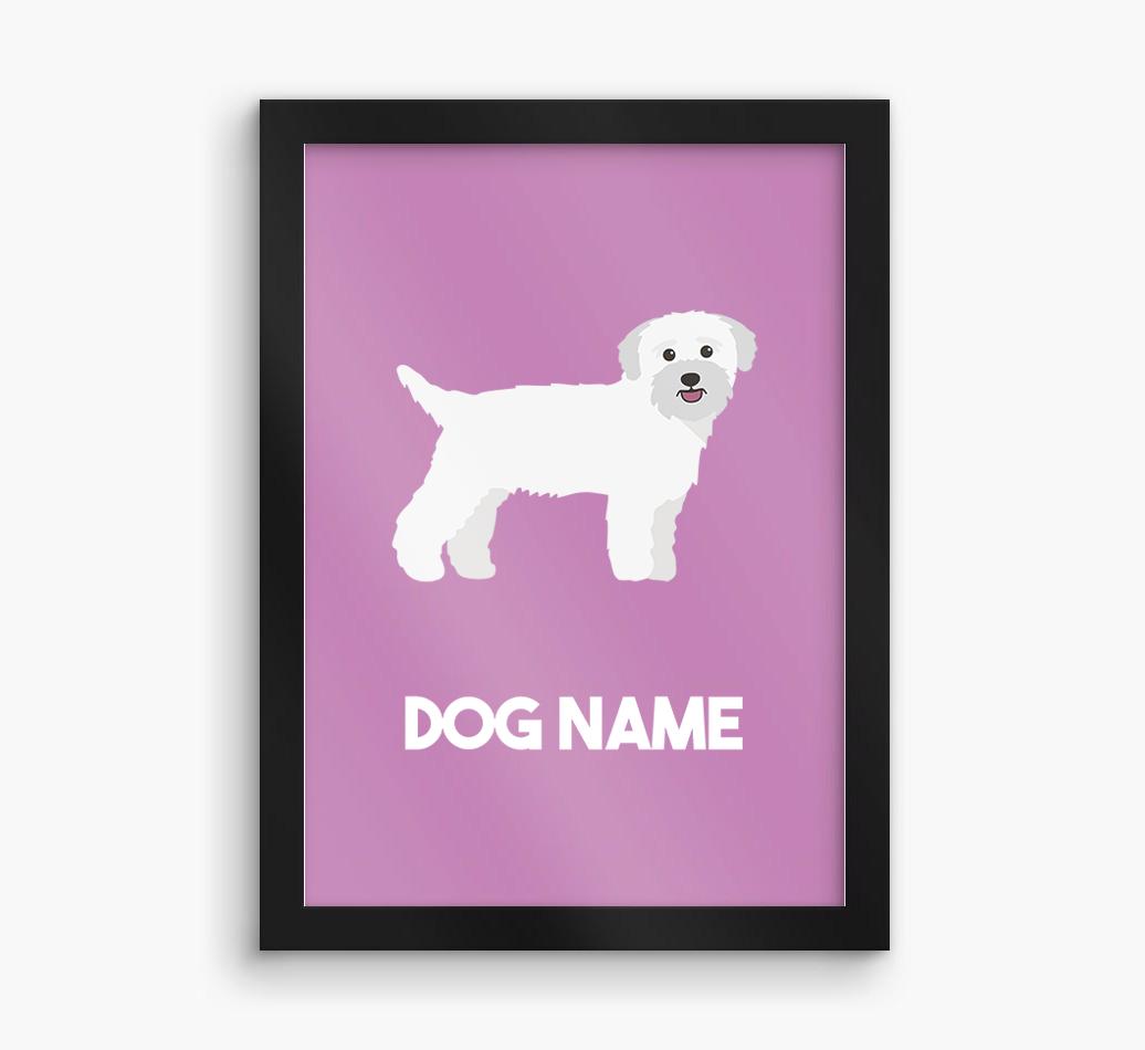 Dog Name & Profile: Personalized {breedFullName} Framed Print