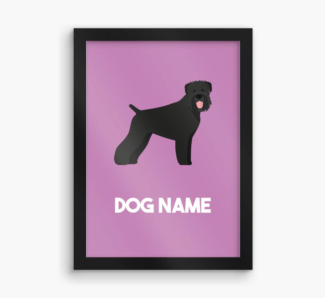 Dog Name & Profile: Personalized {breedFullName} Framed Print