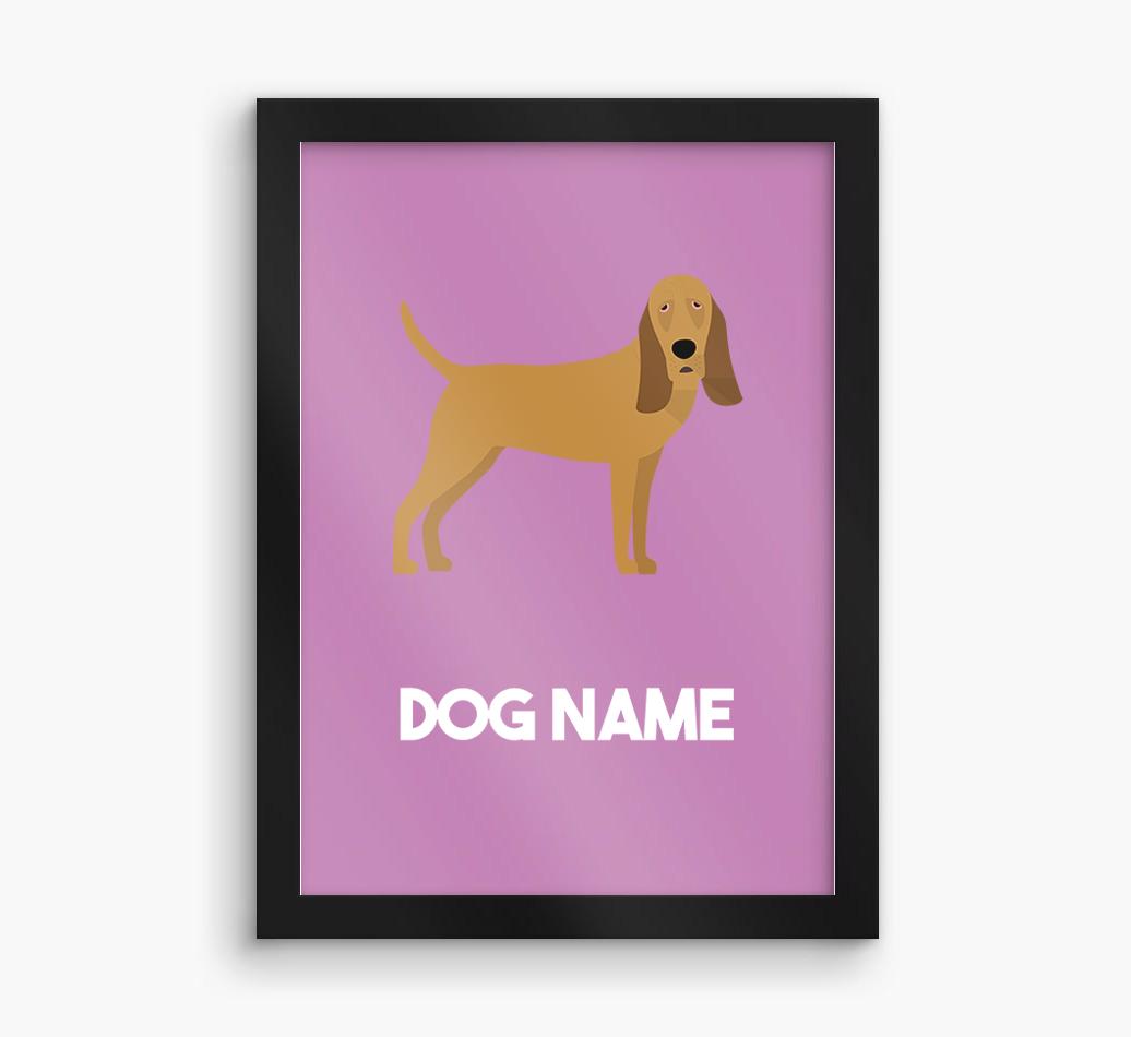 Dog Name & Profile: Personalized {breedFullName} Framed Print