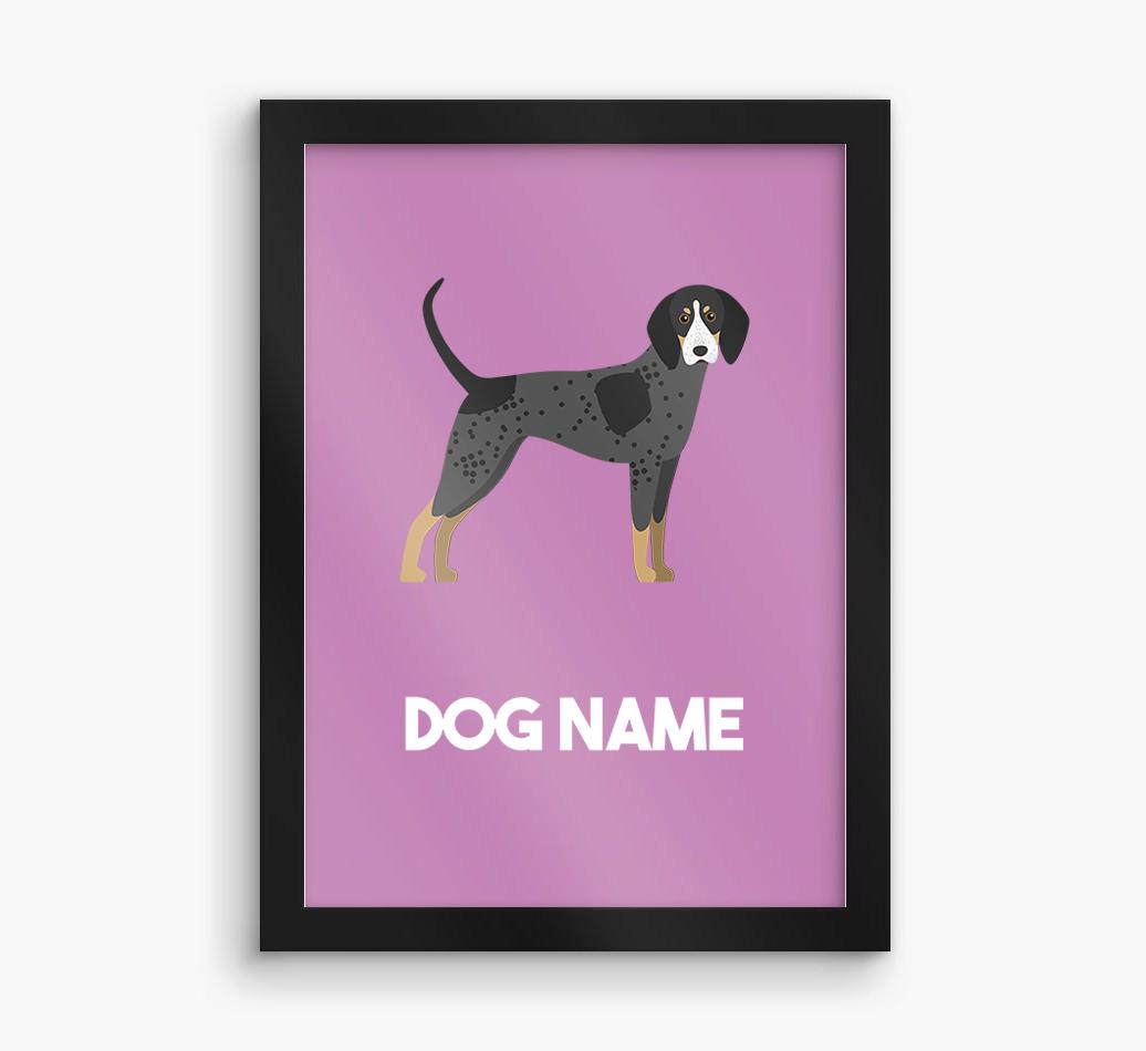 Dog Name & Profile: Personalized {breedFullName} Framed Print