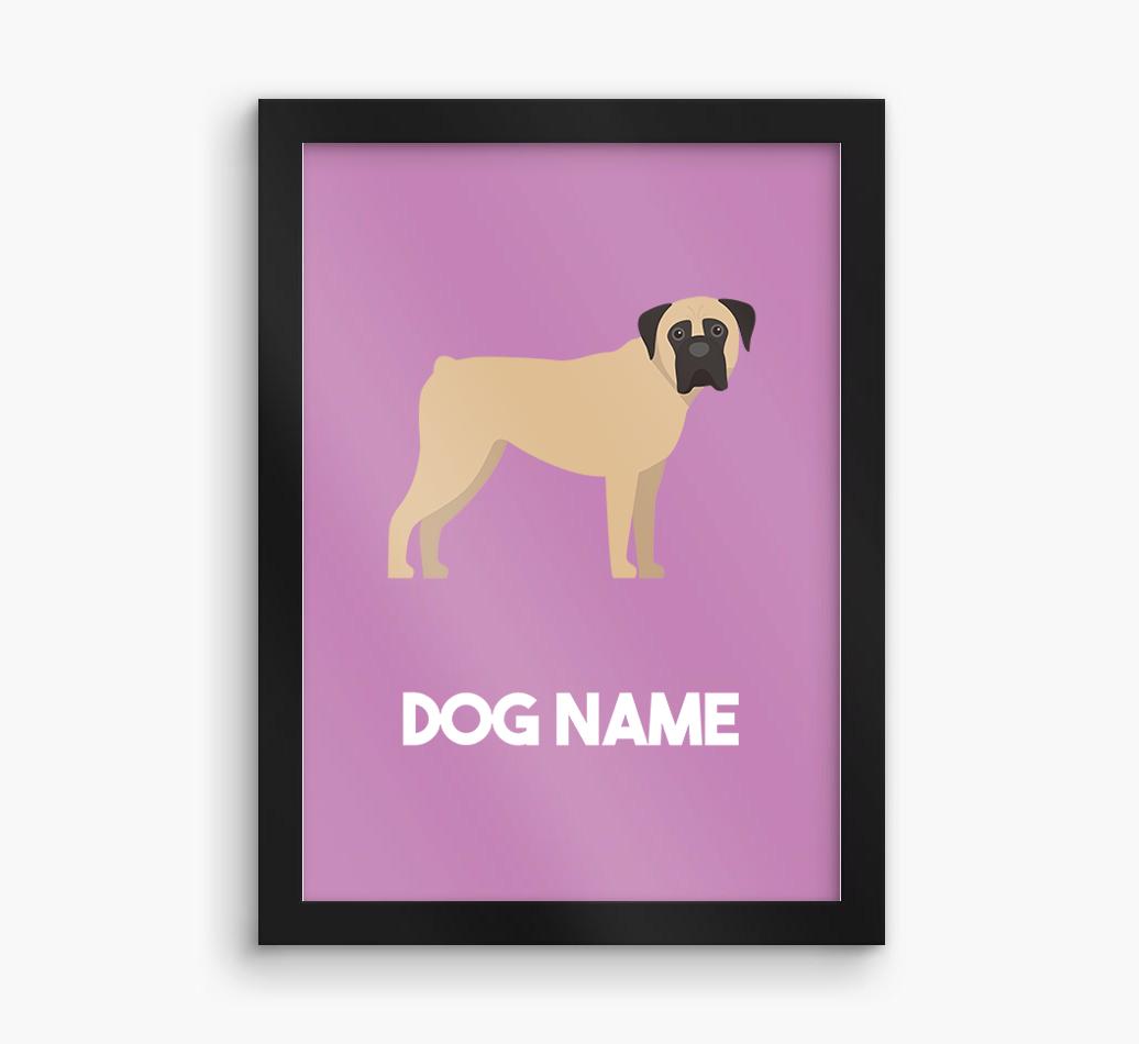 Dog Name & Profile: Personalized {breedFullName} Framed Print
