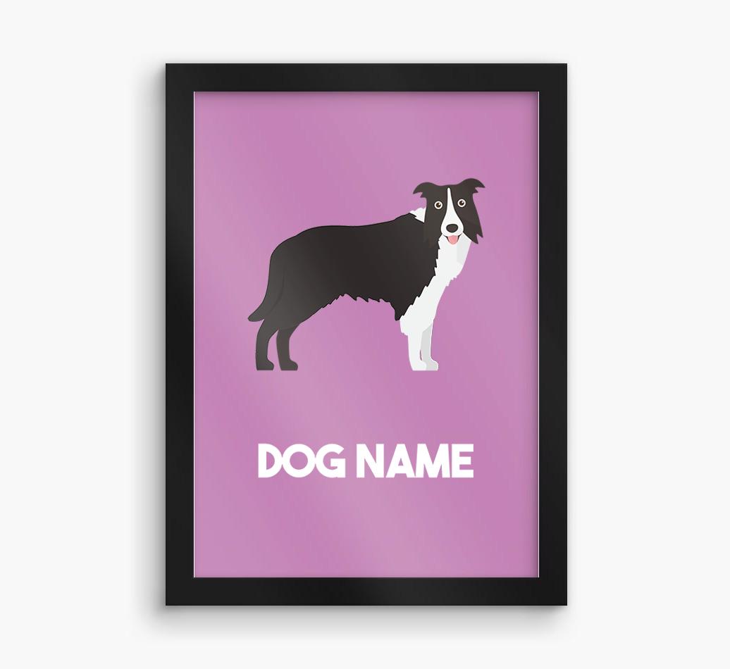 Dog Name & Profile: Personalized {breedFullName} Framed Print