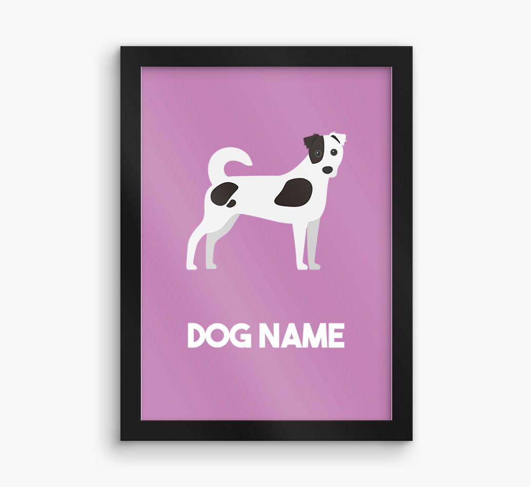 Dog Name & Profile: Personalized {breedFullName} Framed Print