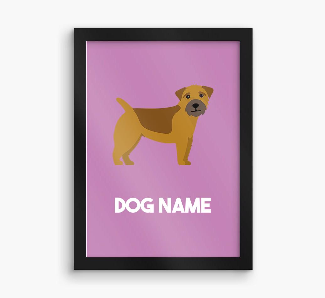 Dog Name & Profile: Personalized {breedFullName} Framed Print