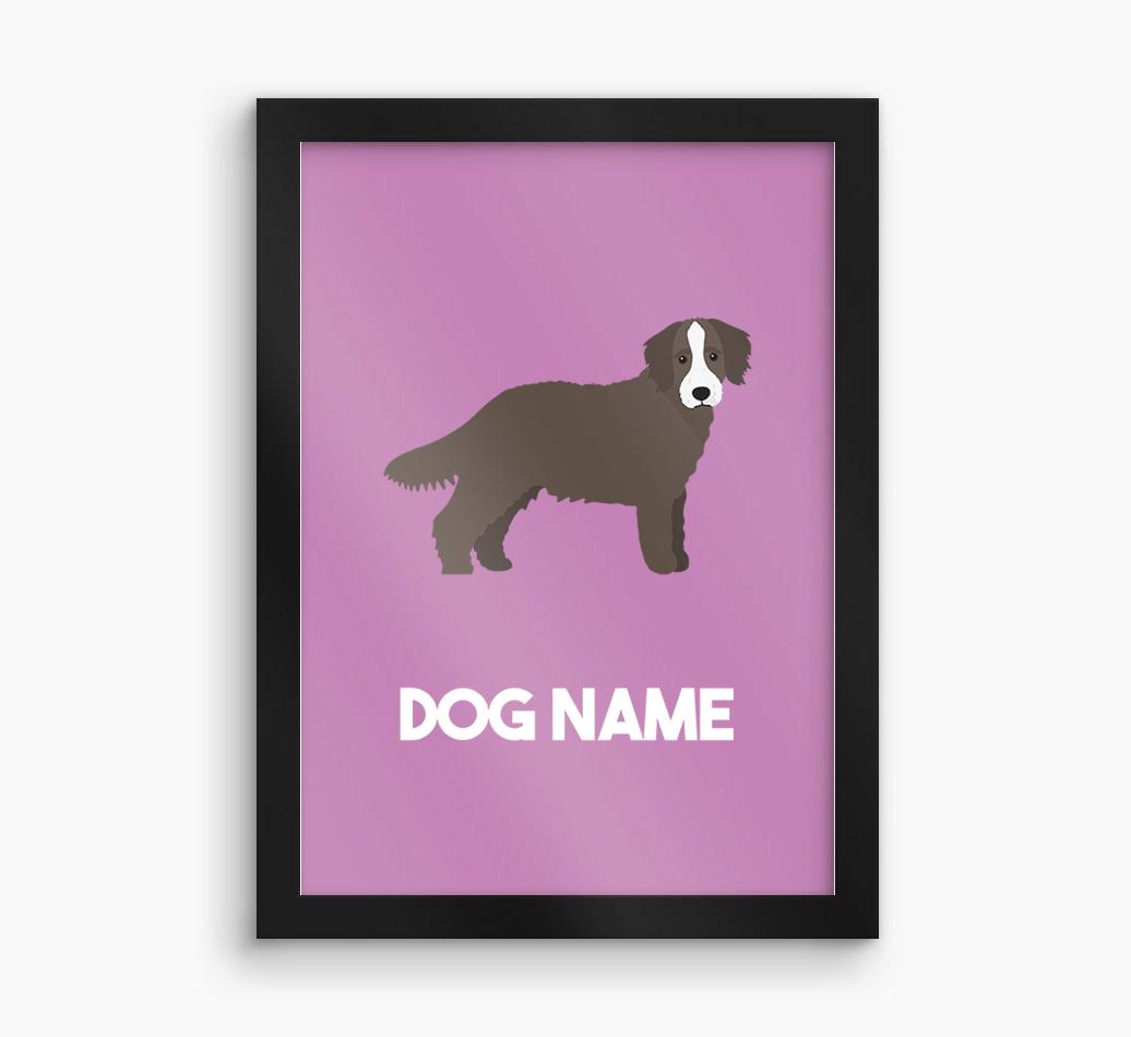 Dog Name & Profile: Personalized {breedFullName} Framed Print