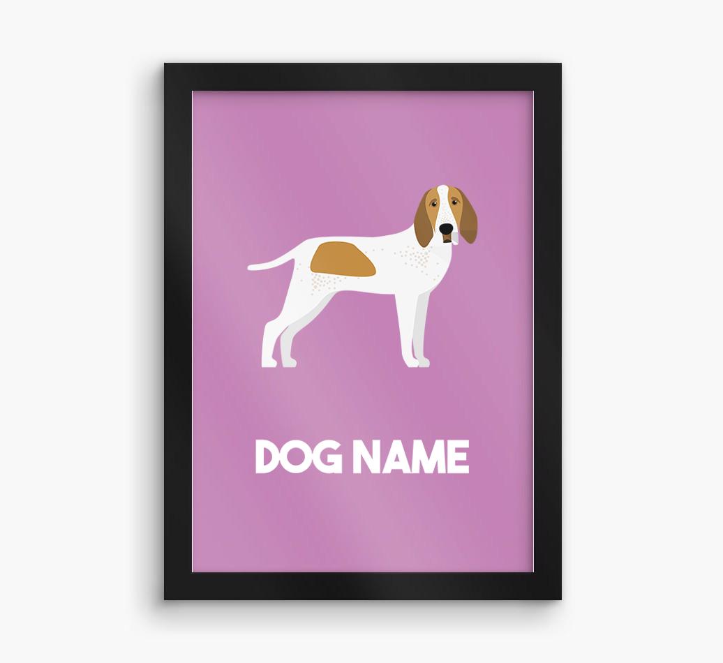 Dog Name & Profile: Personalized {breedFullName} Framed Print