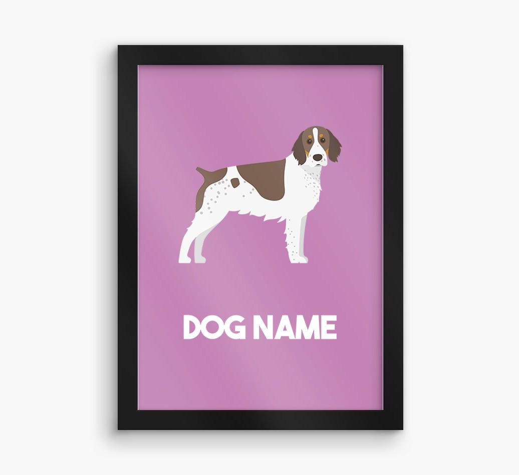 Dog Name & Profile: Personalized {breedFullName} Framed Print