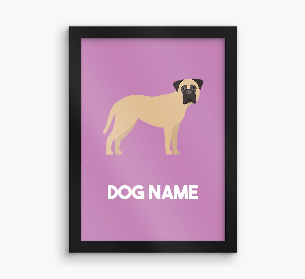 Dog Name & Profile: Personalized {breedFullName} Framed Print