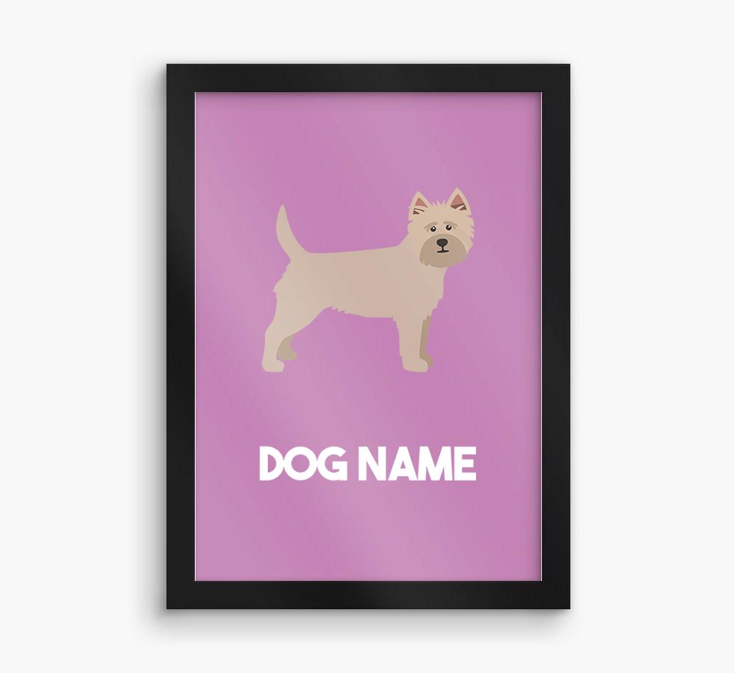 Dog Name & Profile: Personalized {breedFullName} Framed Print