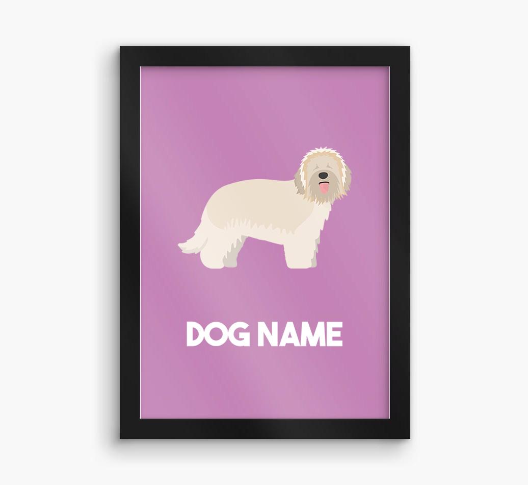 Dog Name & Profile: Personalized {breedFullName} Framed Print