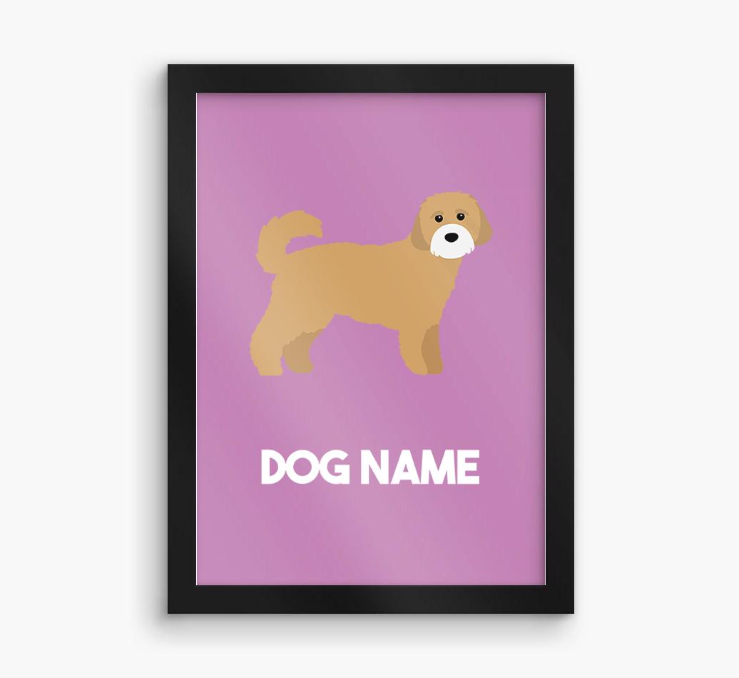 Dog Name & Profile: Personalized {breedFullName} Framed Print