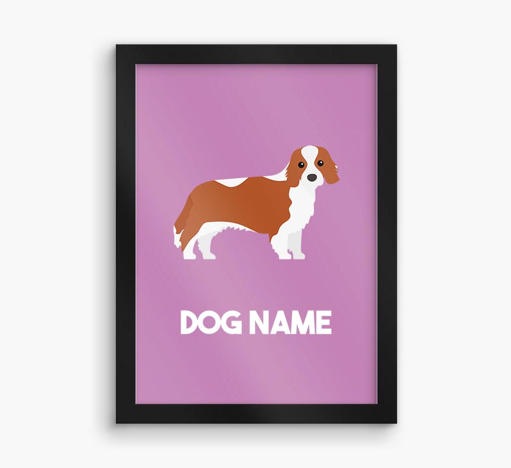 Dog Name & Profile: Personalized {breedFullName} Framed Print